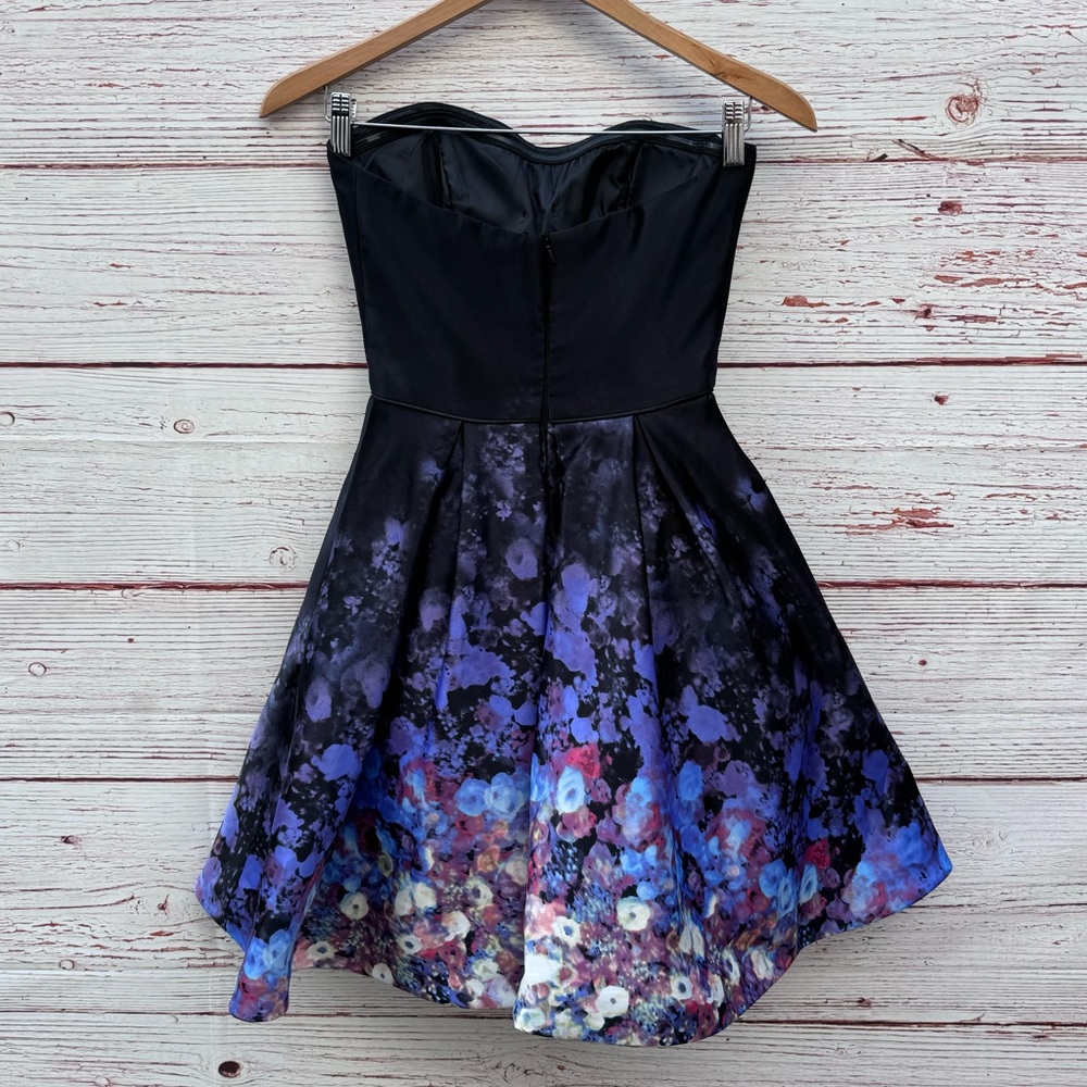Betsy & Adam Printed Strapless Fit & Flare Dress Sz 2 - Picture 10 of 16
